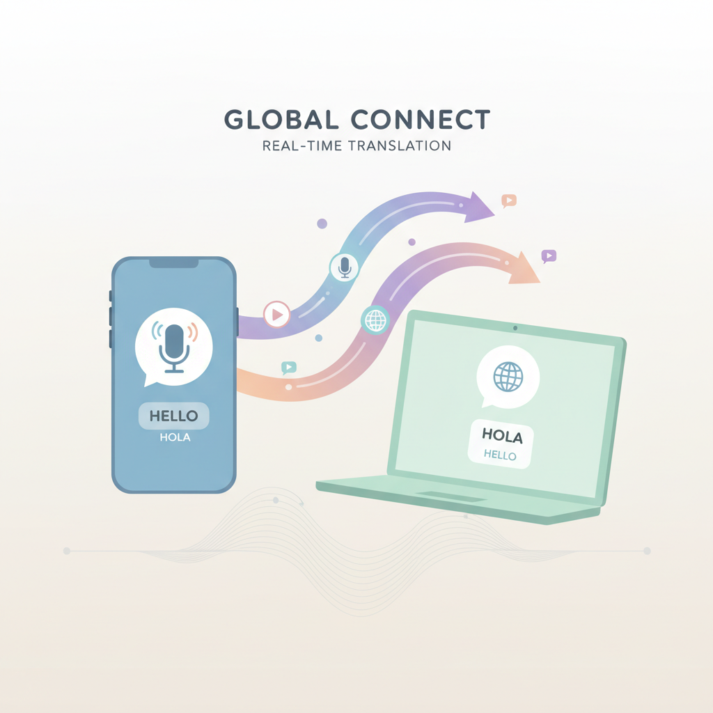 手机和电脑实时语言翻译连接