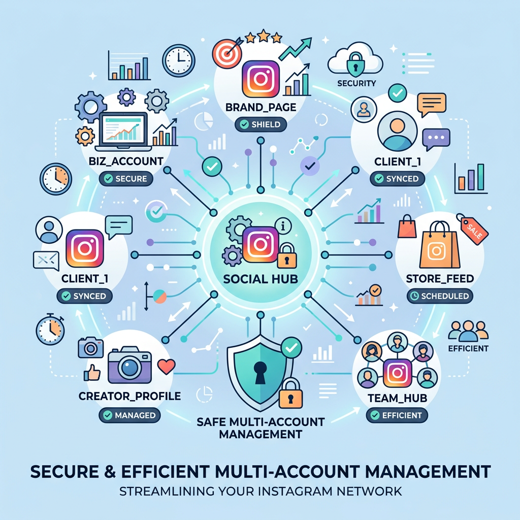 Instagram多账户运营网络图